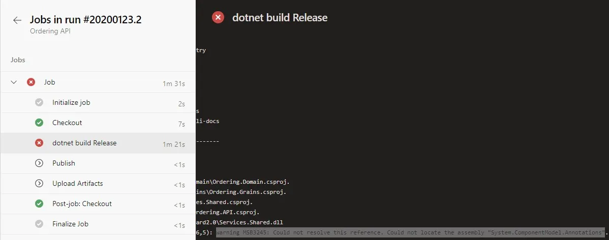 Azure DevOps Build Error